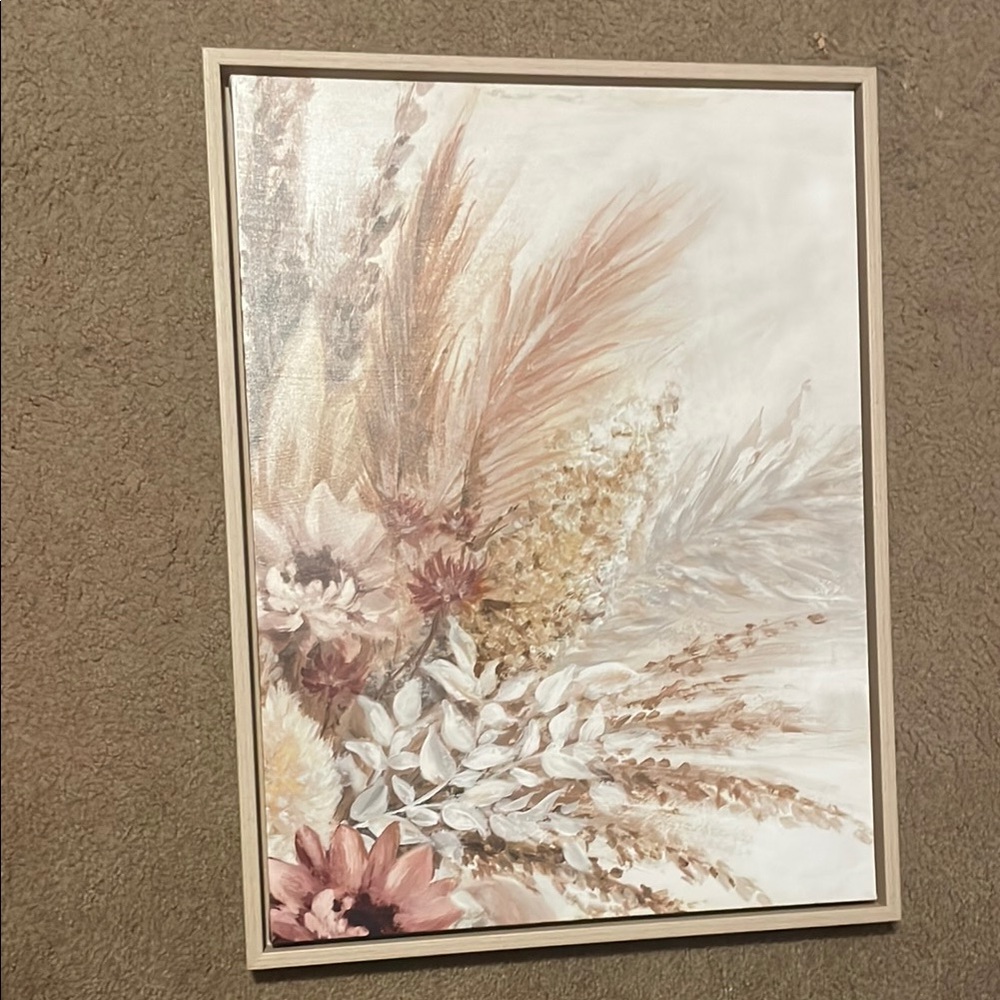 Floral Art Print with Neutral Tones